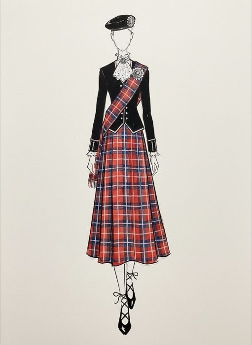 The sketch of Great Britain's national costume, Tartan