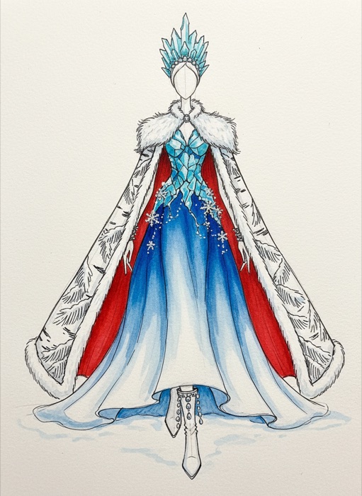 The sketch of Russia's national costume, Baikal